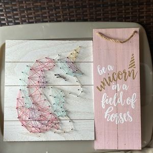 Hobby lobby unicorn bedroom/home decor art